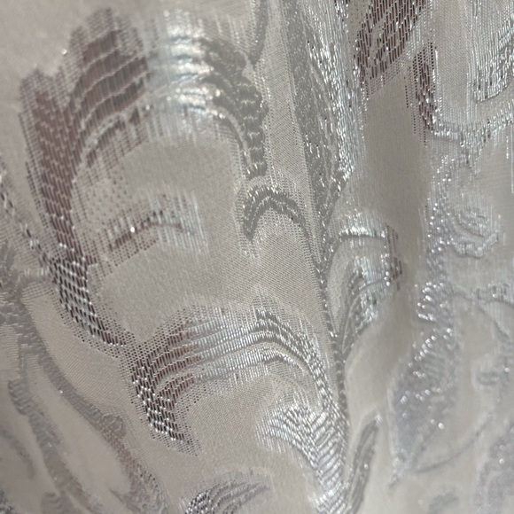 White House Black Market white halter tank top with silver embroidery - Picture 8 of 10